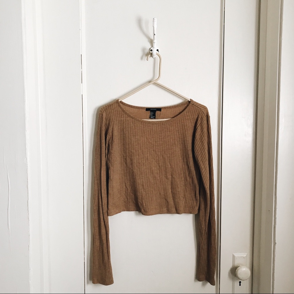 Long Sleeve Crop Top - Picture 1 of 3